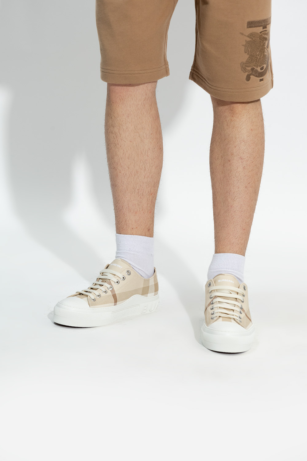 Burberry Sneakers con logo Bianco - Beige 'Jack Low
